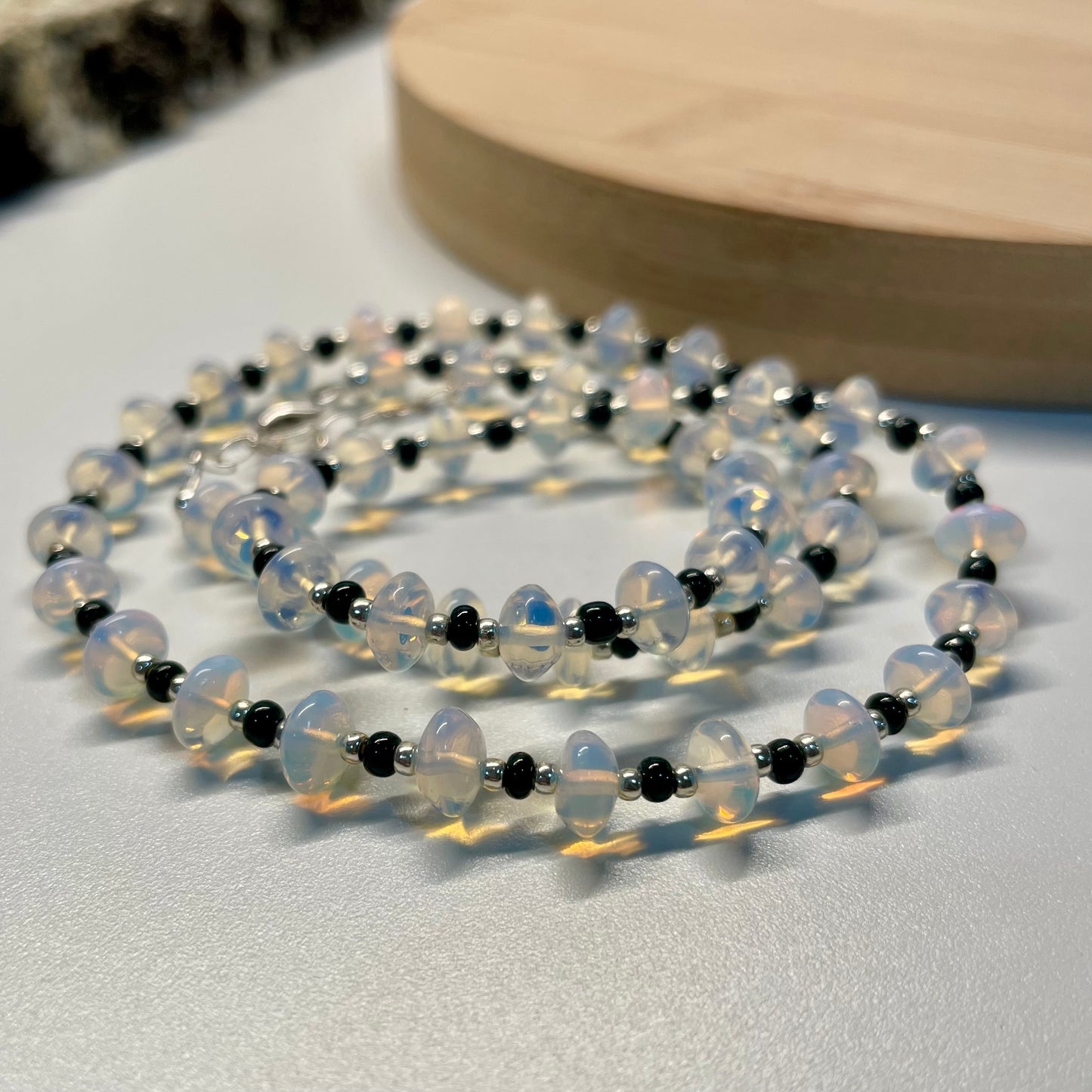 Moonstone Beaded Necklace