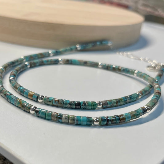 Small Turquoise Beaded Necklace