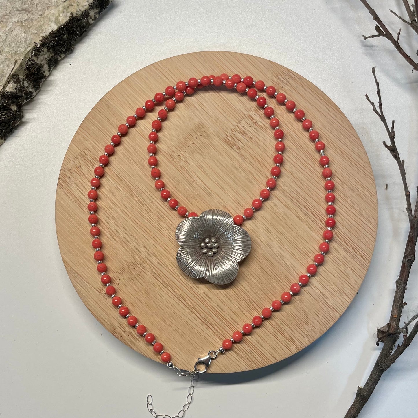 Coral Beaded Necklace