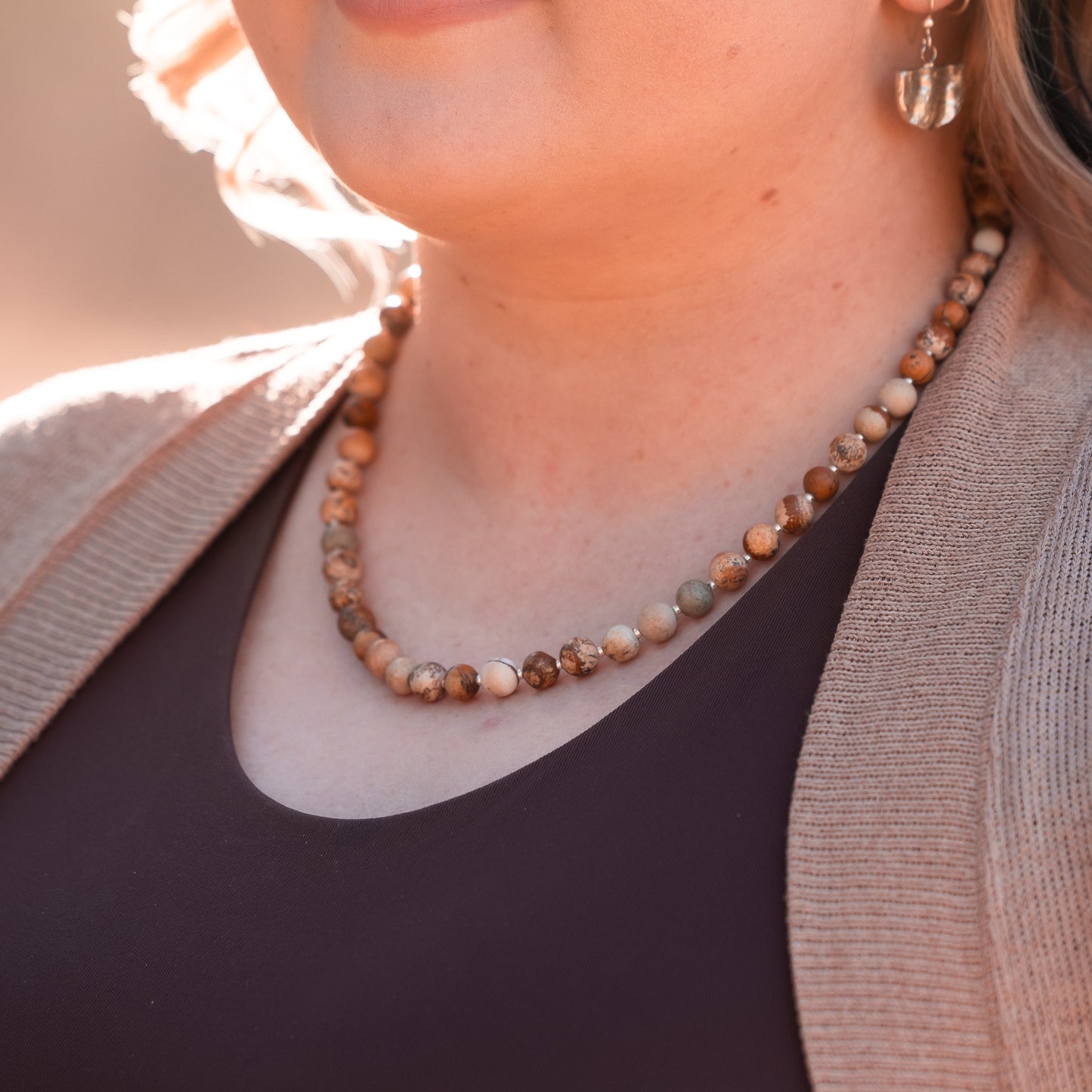 Jasper Beaded Necklace