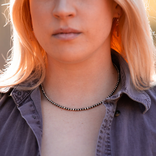 Silver Beaded Necklace