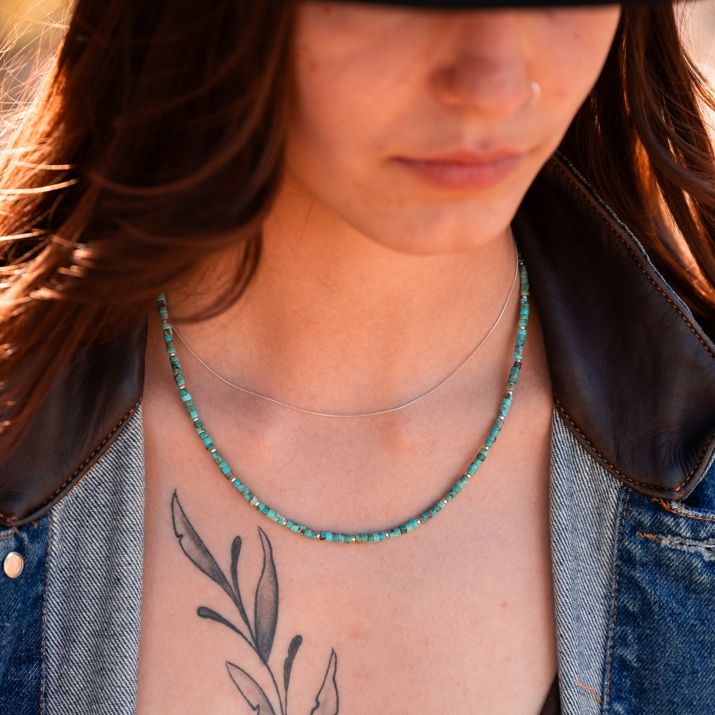 Small Turquoise Beaded Necklace